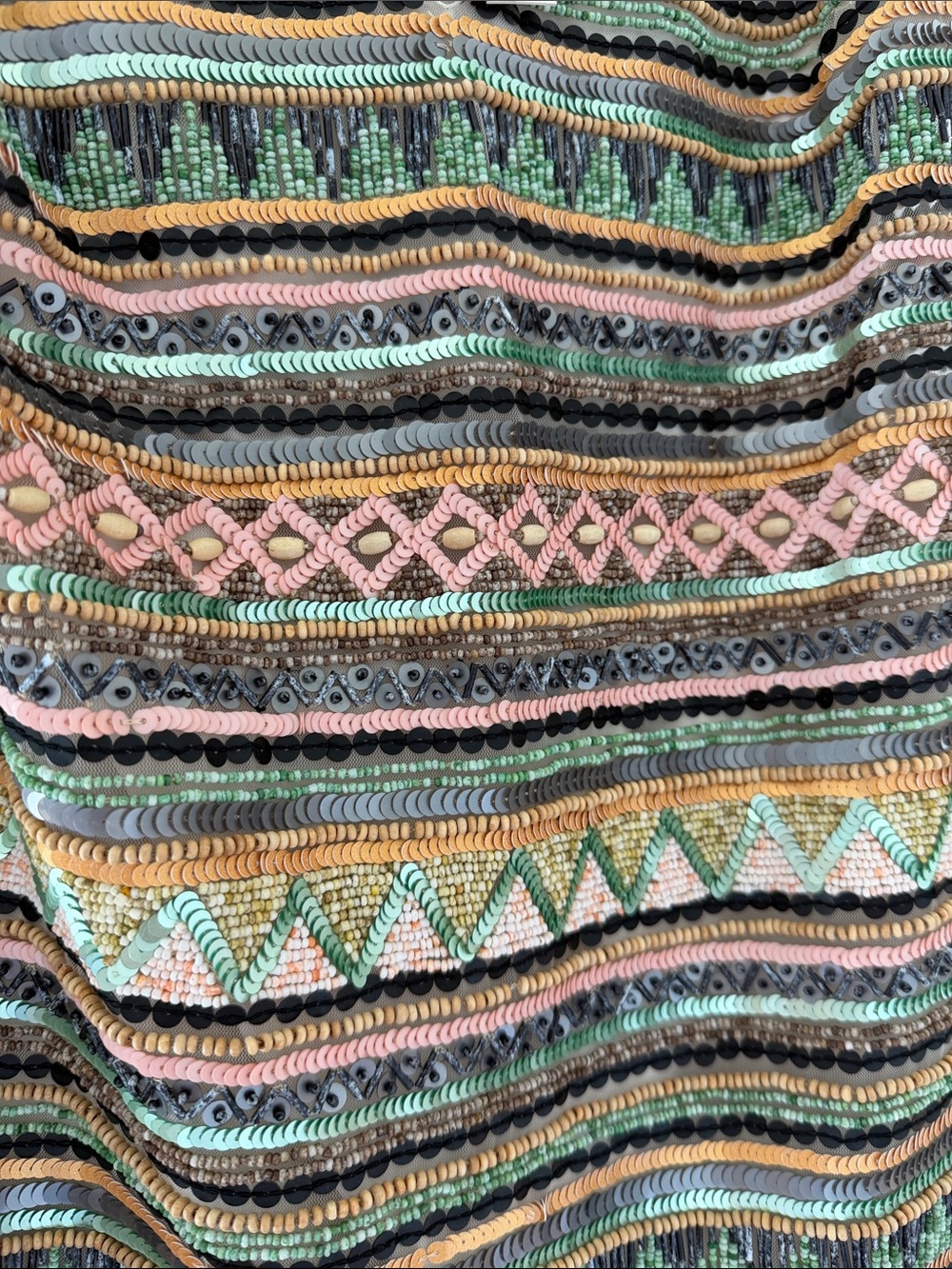 Alice + Olivia Sequin Embellished Multi-Color Sleeveless Dress - Picture 3 of 5